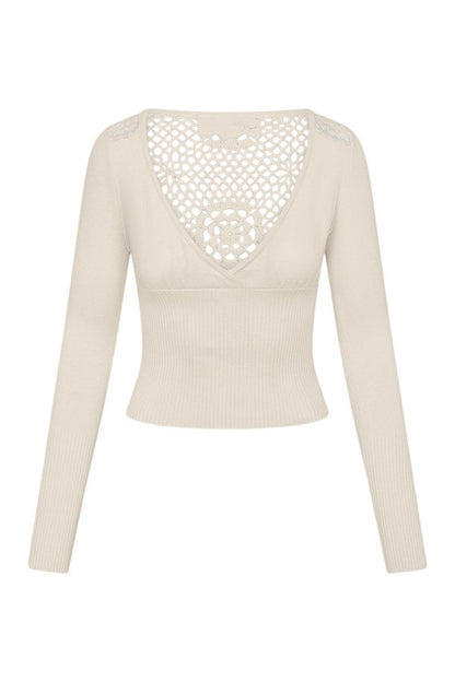 Arlo Crochet Knit Shirt - Bunny — packshot