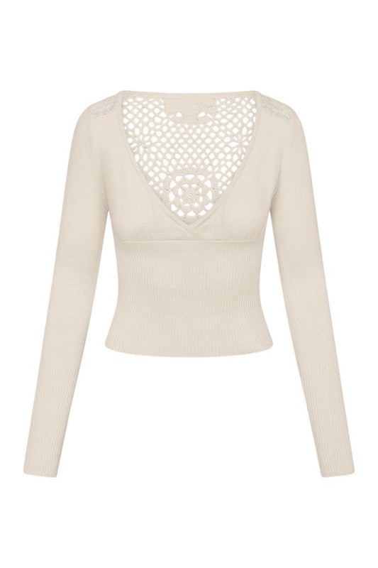 Arlo Crochet Knit Shirt - Bunny — packshot