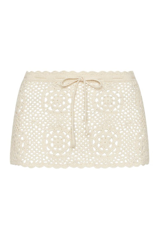 Arlo Crochet Mini Skirt - Bunny — packshot