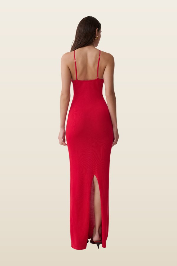 Ashtin Cross Front Knit Maxi Dress — model back