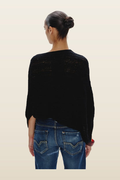 Aspen Cotton Knit Poncho — carry 4