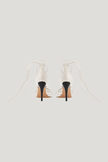 Atlas Sandal Off-White Woven Leather — extra