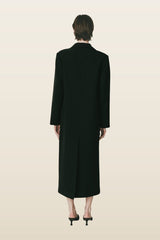 Augustin Deep Neck Coat — model back