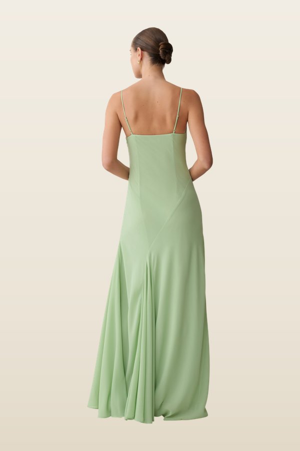 Aurelia Chiffon Maxi Dress — model back