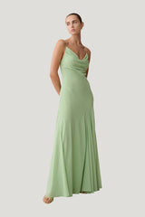 Aurelia Chiffon Maxi Dress — model side