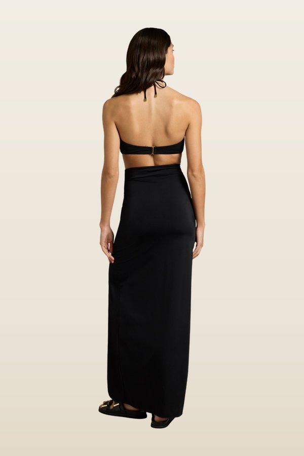 Ava Wrap Beach Skirt — model back