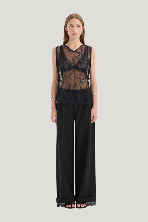 Axel Wide Leg Trouser — model front