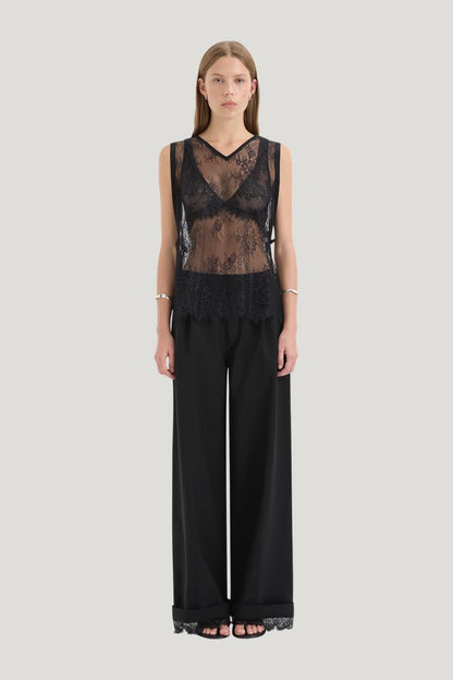 Axel Wide Leg Trouser — model front