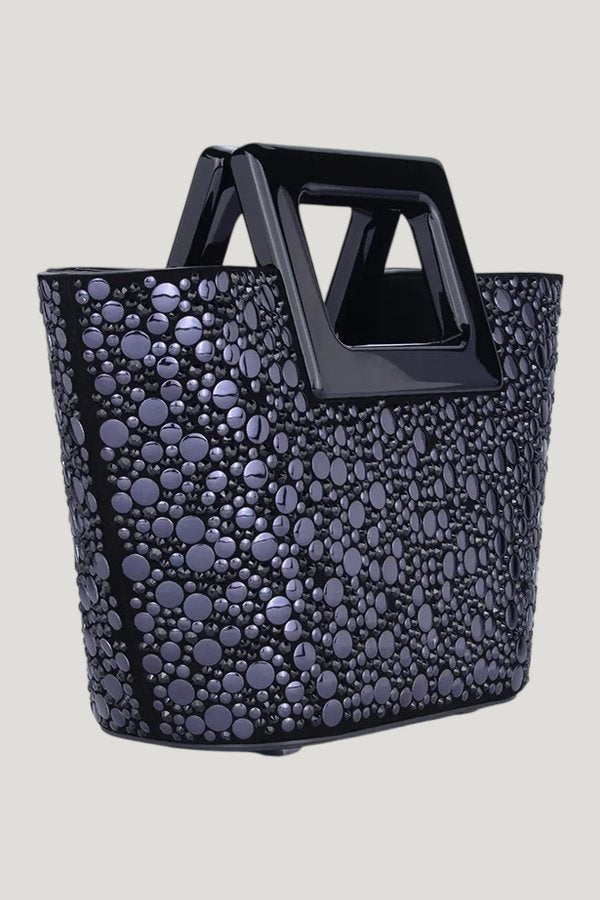 Baby Riviera In Gunmetal Studs — model front