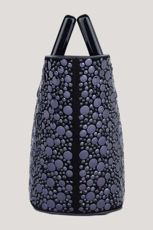 Baby Riviera In Gunmetal Studs — model side