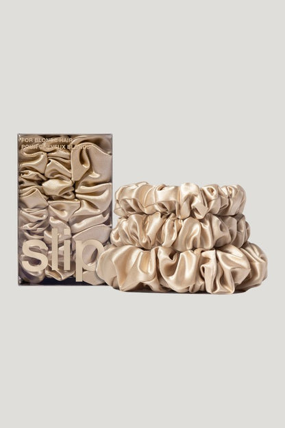 Back to Basics Blonde Midi/Large Scrunchie Set — model front