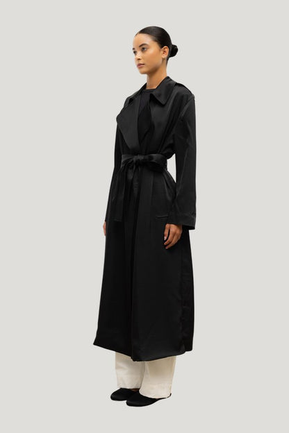 Barb Trench Coat — model side