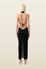 Bare Dress Black Leopard Print — model back