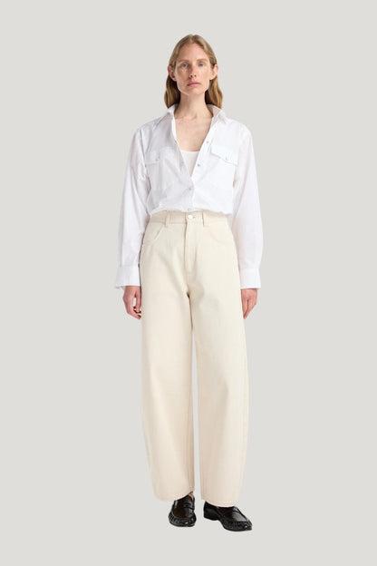 Berber - Barrel leg denim — model front