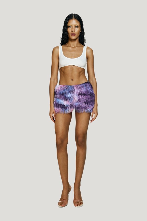 Smoothie skort in Berry — model front