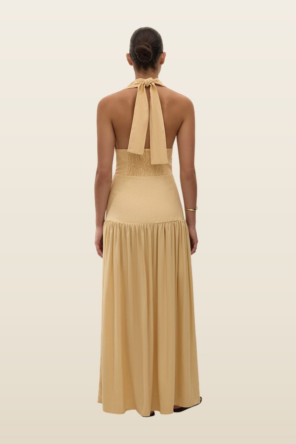 Blanca Maxi Dress Daffodil — model back