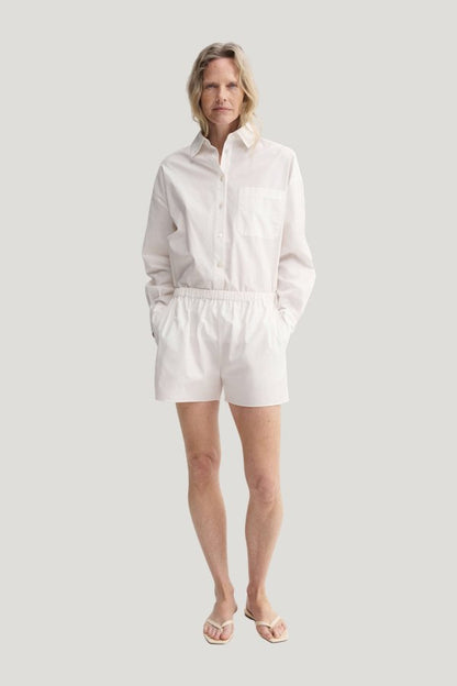 Blay Poplin Shorts, — model front