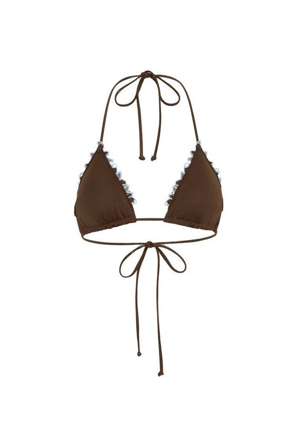 Bloom Embroidered Triangle Bikini Top — packshot