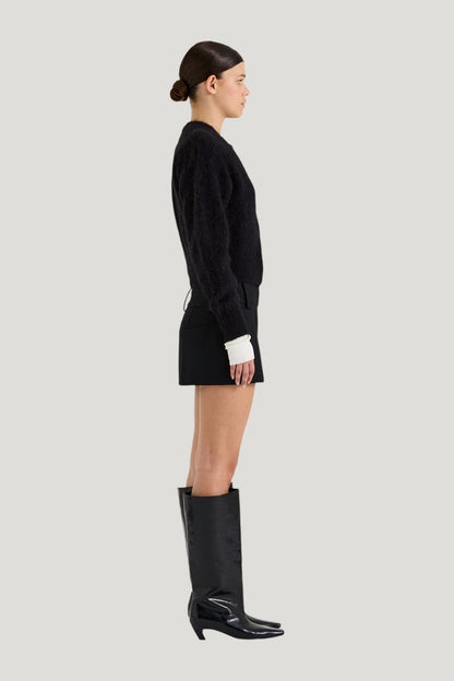 Bowie Twill Skirt — model side