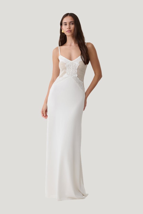 Bray Knit & Lace Maxi Dress — model front