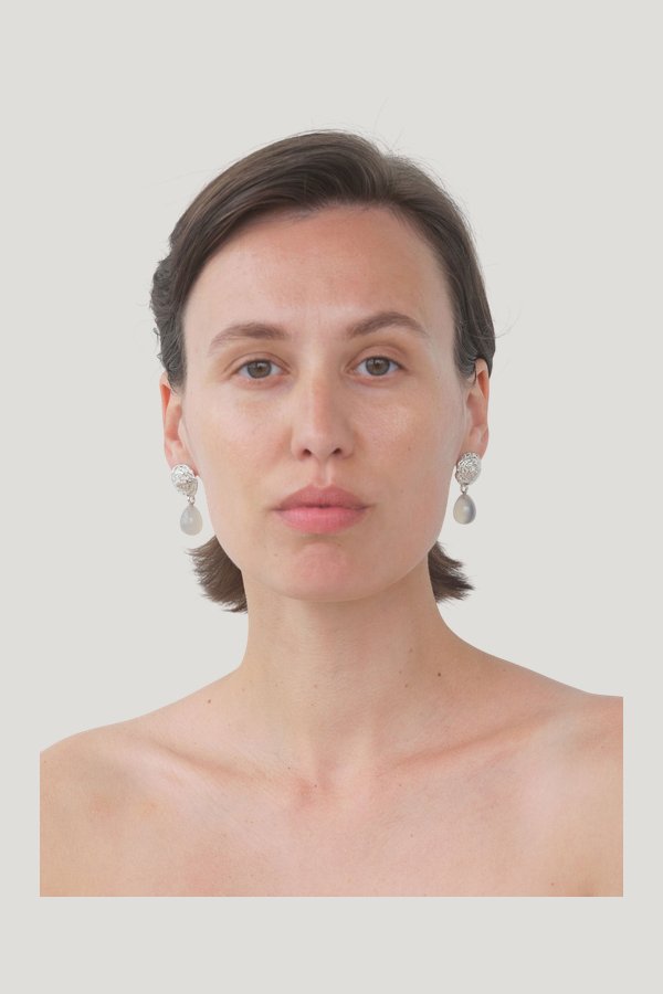 Breton Earrings by Corali — model side