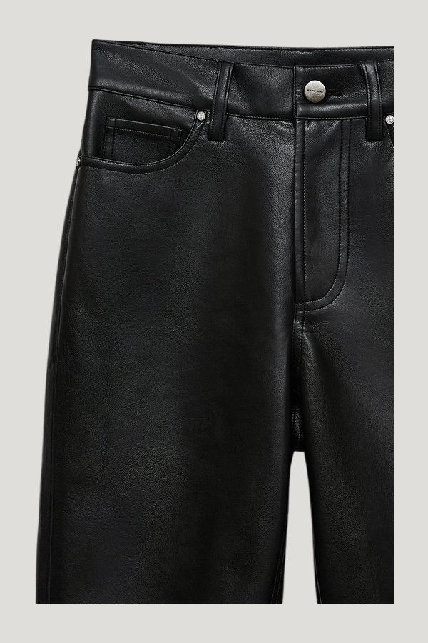 Bruno Pant - Black Recycled Leather — extra
