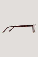 Cateye sunglasses dark havana — model side