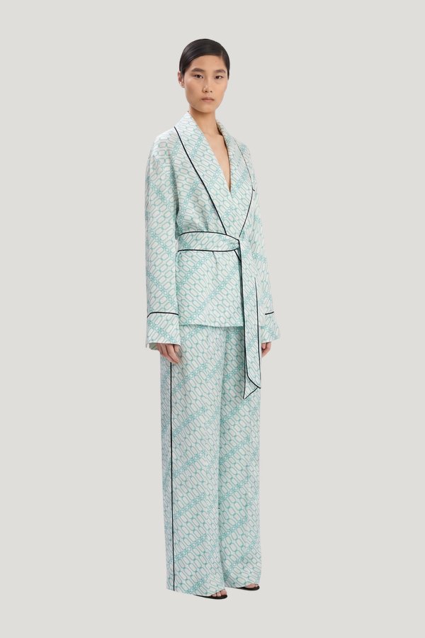 Cecilia Trouser In Portofino Print — model side