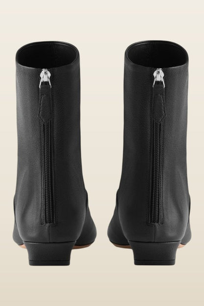 Celina Ankle Boot Black Leather — model back