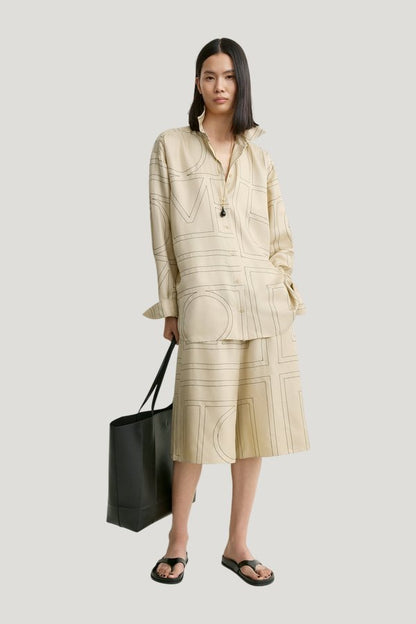 Classic embroidered shirt — model front
