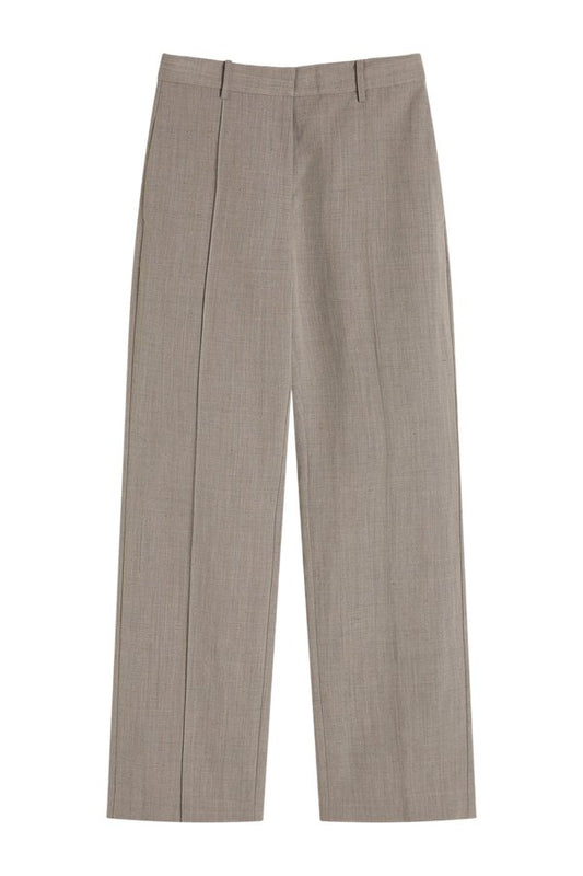 Classic Pintuck Pants - Pebble Melange — packshot