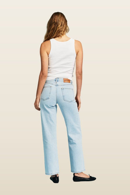 Classic Straight Jeans - Light Wash — model back