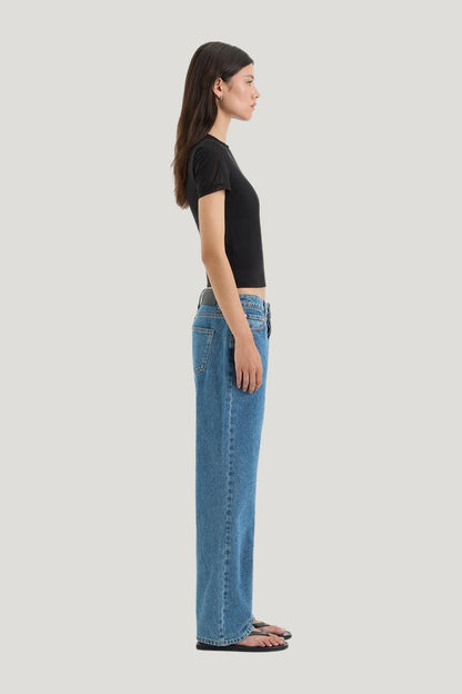 Classic Straight Leg Jean — model side