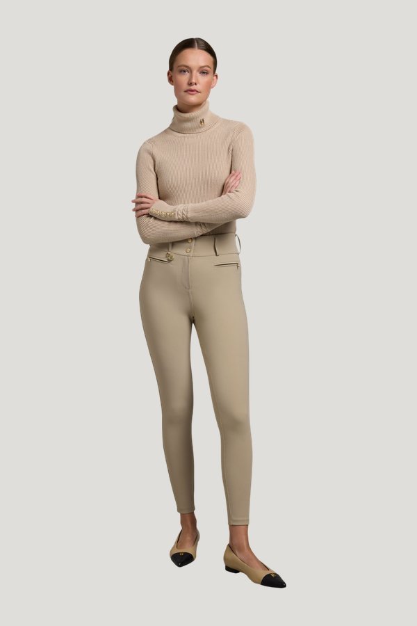 Contour Trouser (Stone) — model front