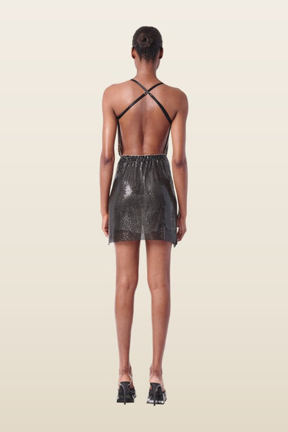 Adrianne Dress in Jet — model back