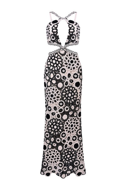 Coral Crochet Maxi Dress — packshot