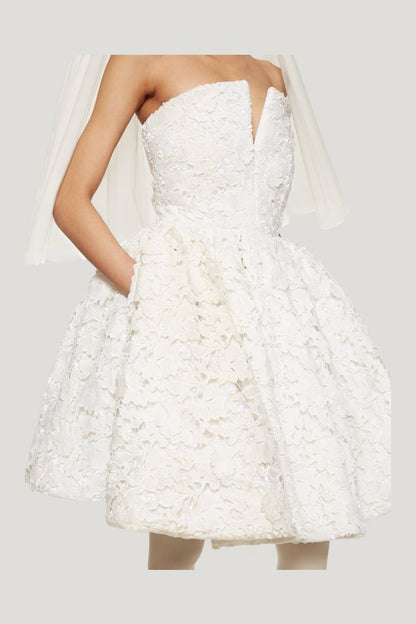 Corset Lace Mini Dress — model side