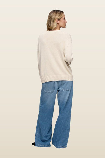 Cotton Crew Sweater | Heather Oat — carry 4
