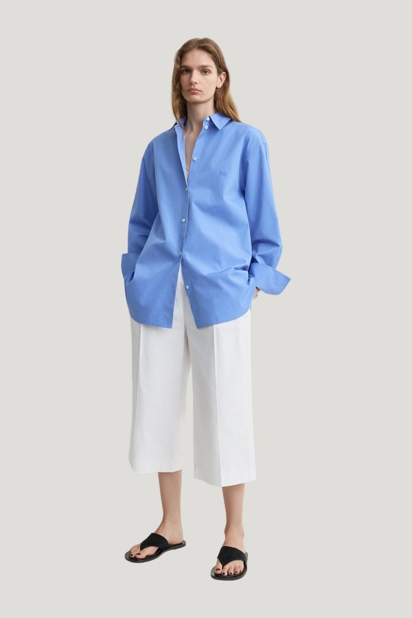 Cotton summer shirt cornflower — carry 2