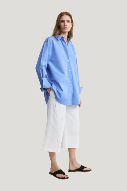 Cotton summer shirt cornflower — carry 3