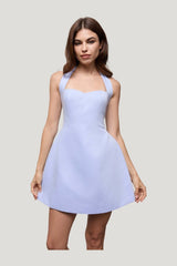 Cotton Tie Neck Mini Dress — carry 3