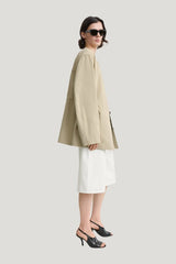 Cotton twill jacket cashew — model side