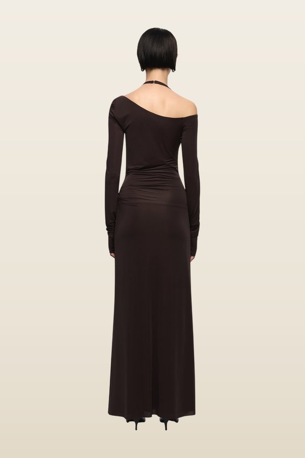 Court Long Sleeve Maxi Dress — model back