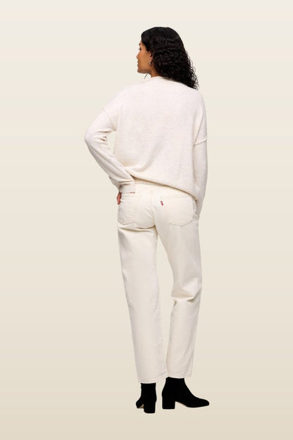 Cozy Knit Mockneck Sweater — model back