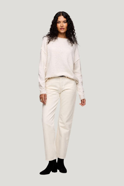 Cozy Knit Mockneck Sweater — model front