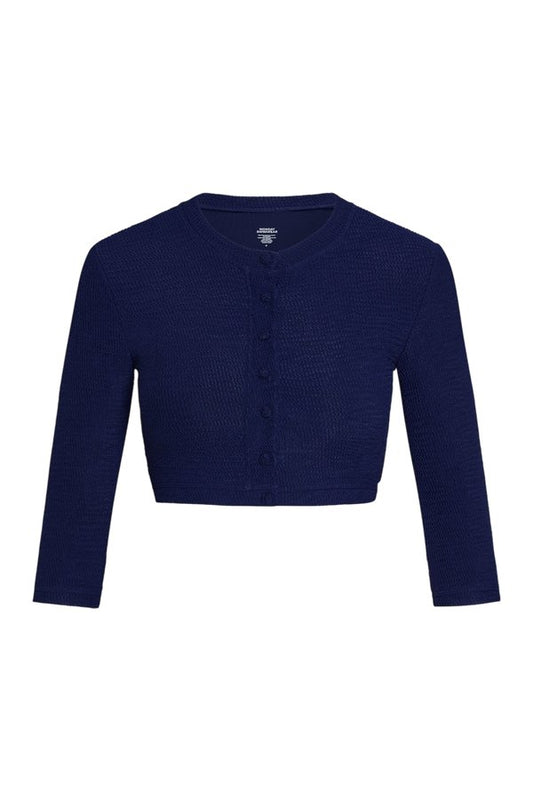 Crete Swim Cardi - Midnight Crinkle — packshot