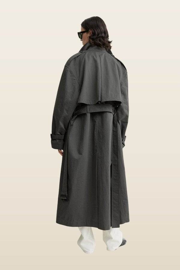 Crisp summer trench — model back