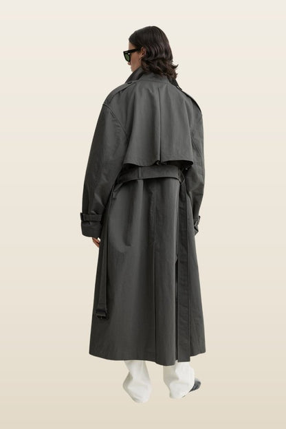 Crisp summer trench — model back