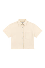 Cropped Short Sleeve Denim Shirt — packshot