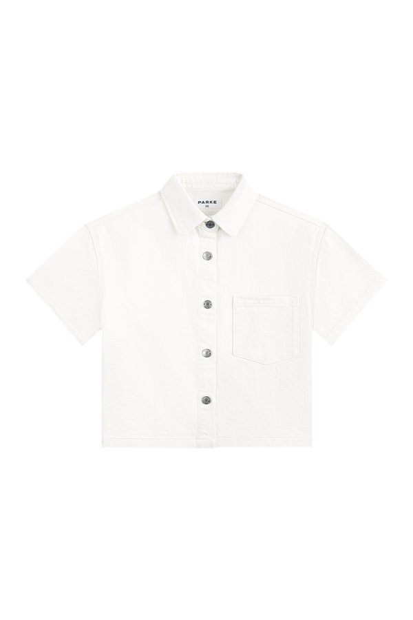 Cropped Short Sleeve Denim Shirt — packshot